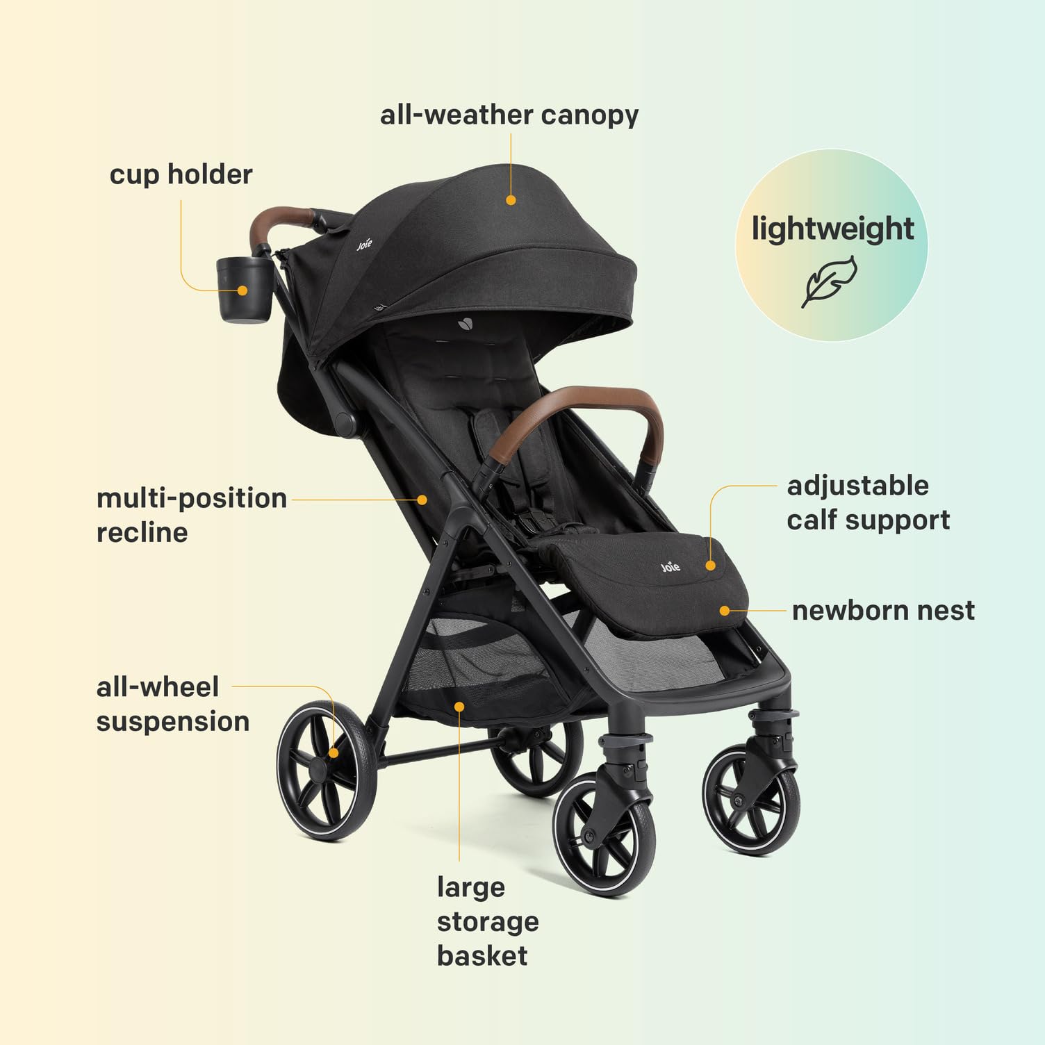 Amazon.com : Joie Baby, Nutmeg™ Compact Travel Stroller